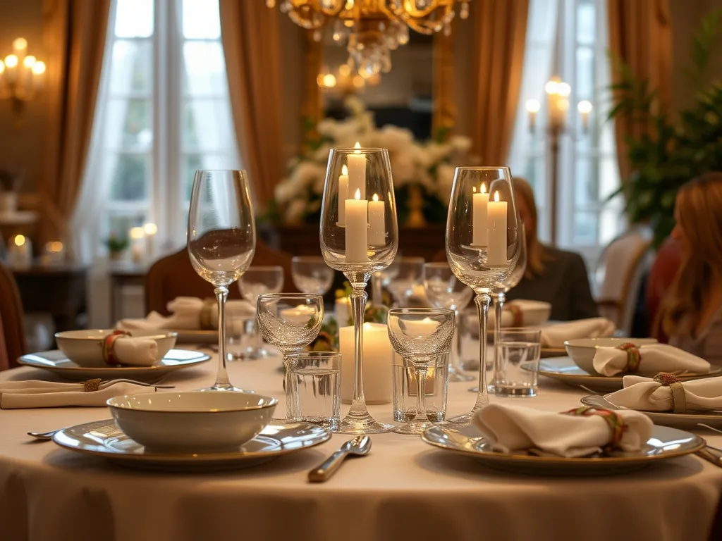 Stemningsfuldt middagsarrangement med belysning