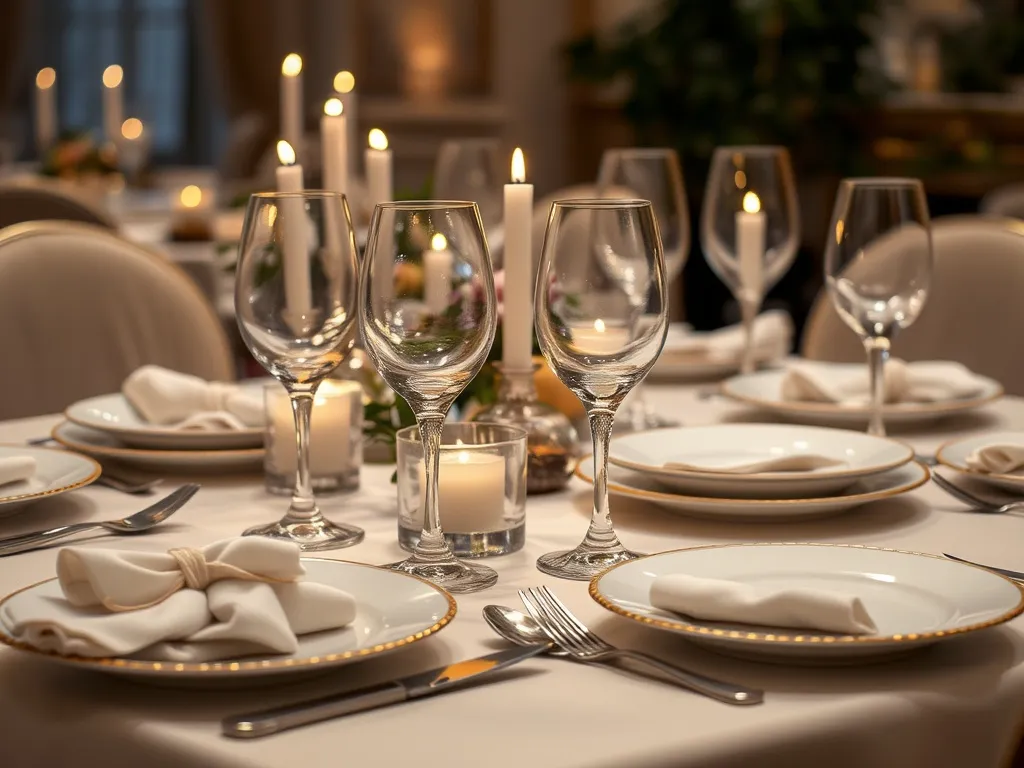 Fløjlsrød og guld bordstemning