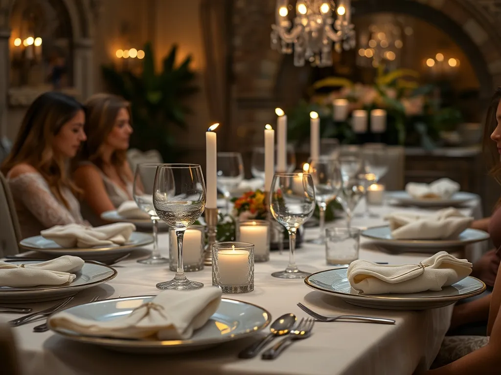 Borddækning og detaljer