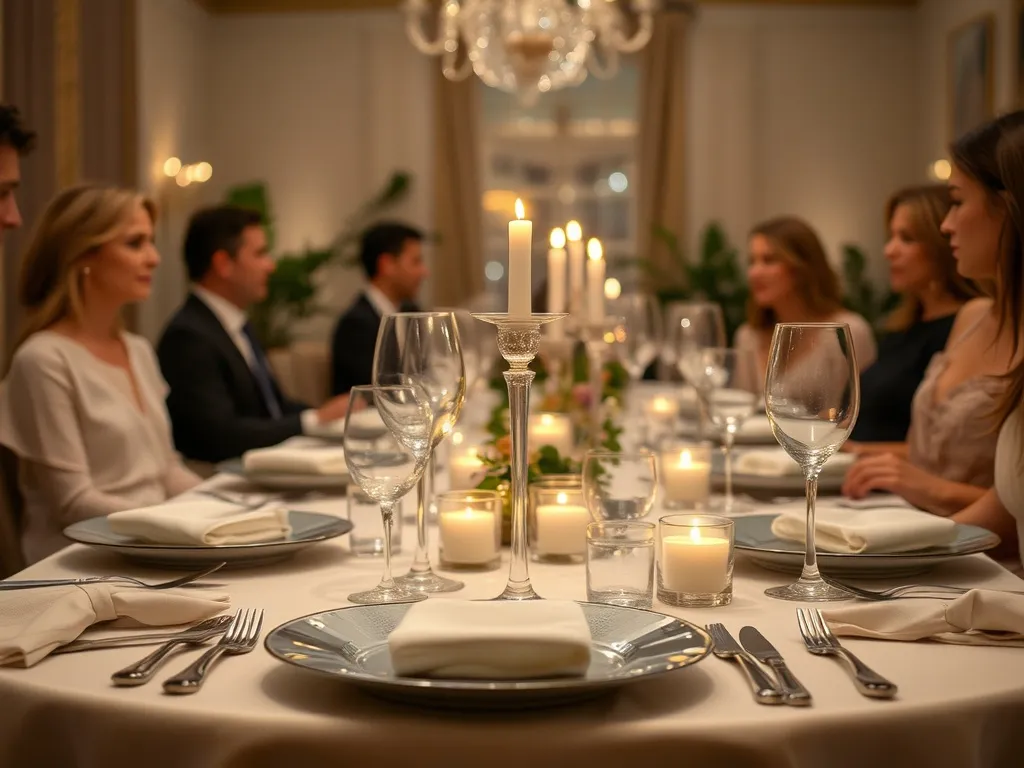 Dækket bord med detaljer