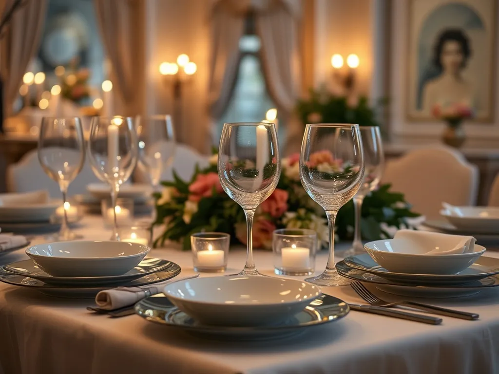 Stearinlys og elegant bord